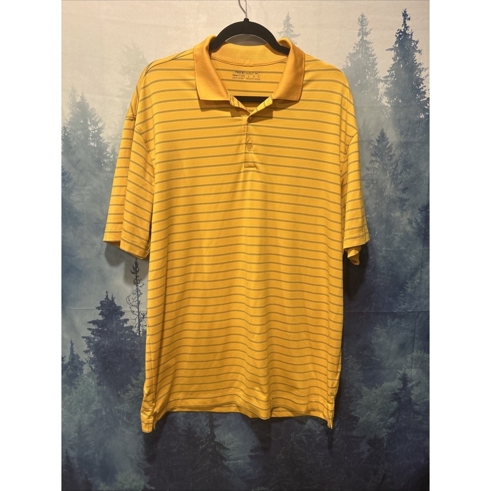 Nike Dri- Fit men's Nike Golf yellow‎ polo size Large shirt